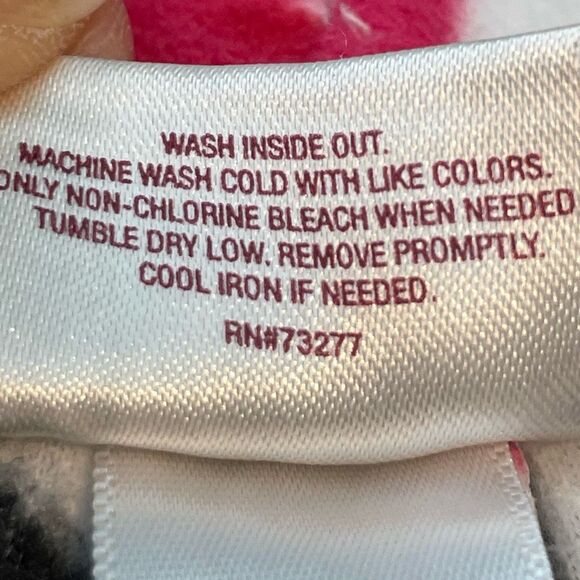 SO Intimates Fleece Pajama Pants Multi Color Peace Signs Wide Leg Pull-On S - Picture 5 of 5